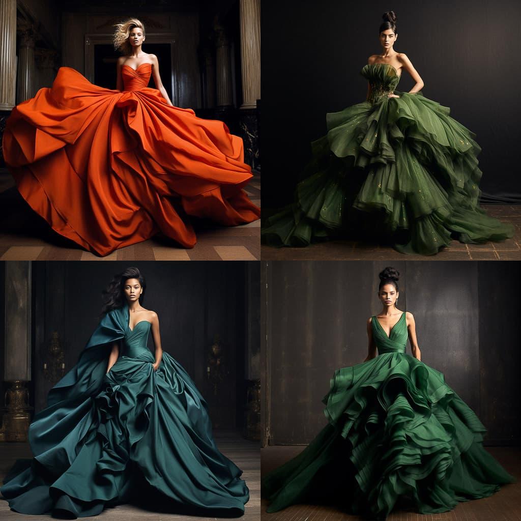 Zac Posen style, Midjourney V5.2, render 1 of 4