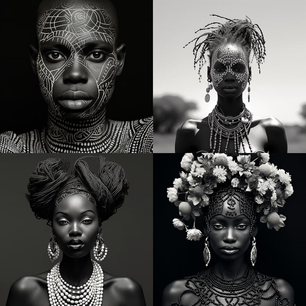 Zanele Muholi style, Midjourney V5.2, render 1 of 4