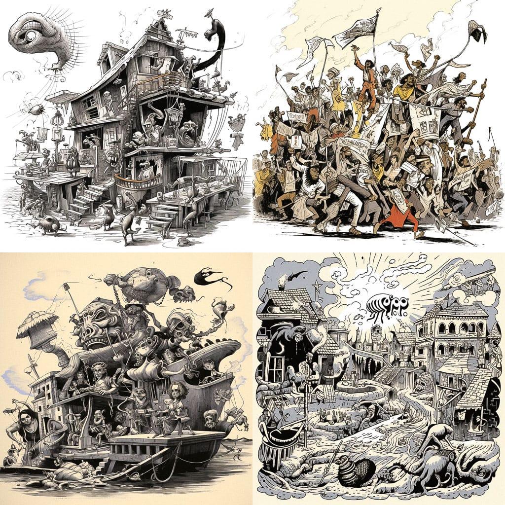 Zapiro style, Midjourney V5.2, render 1 of 4