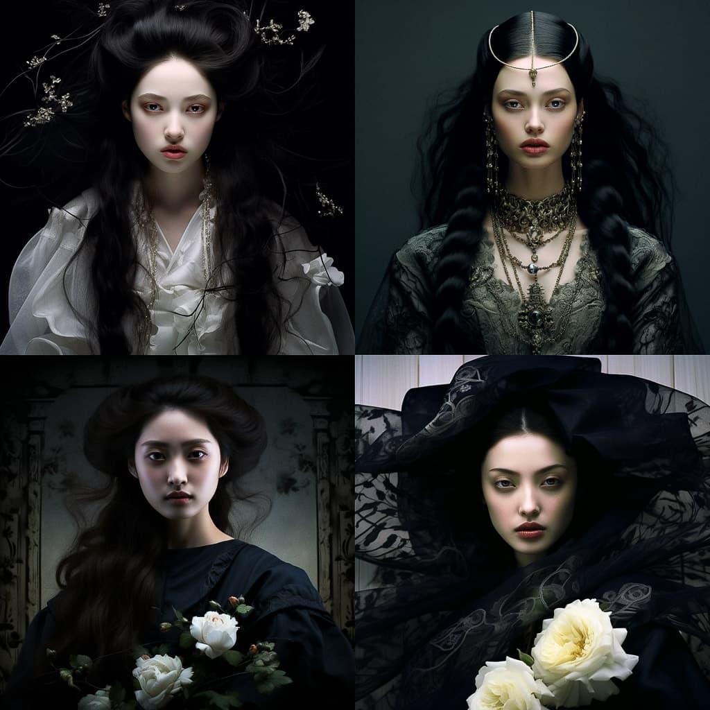 Zhang Jingna style, Midjourney V5.2, render 1 of 4