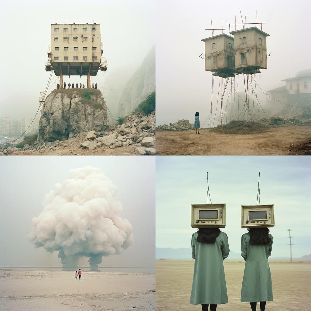 Zhang Kechun style, Midjourney V5.2, render 1 of 4