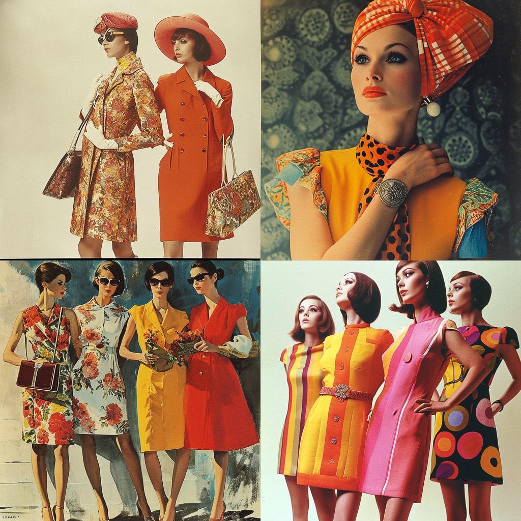 1960s fashion style, Midjourney V6, render 1 of 4