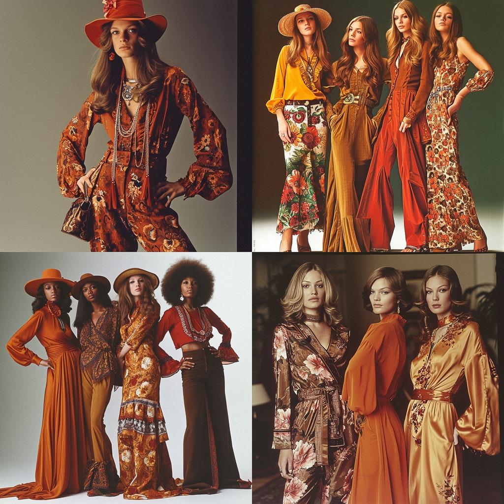 1970s fashion style, Midjourney V6, render 1 of 4