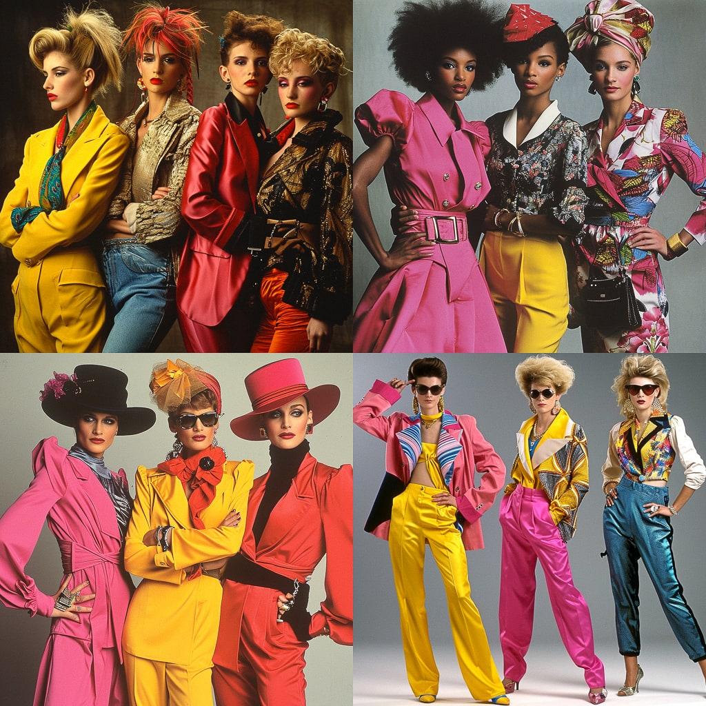 1980s fashion style, Midjourney V6, render 1 of 4