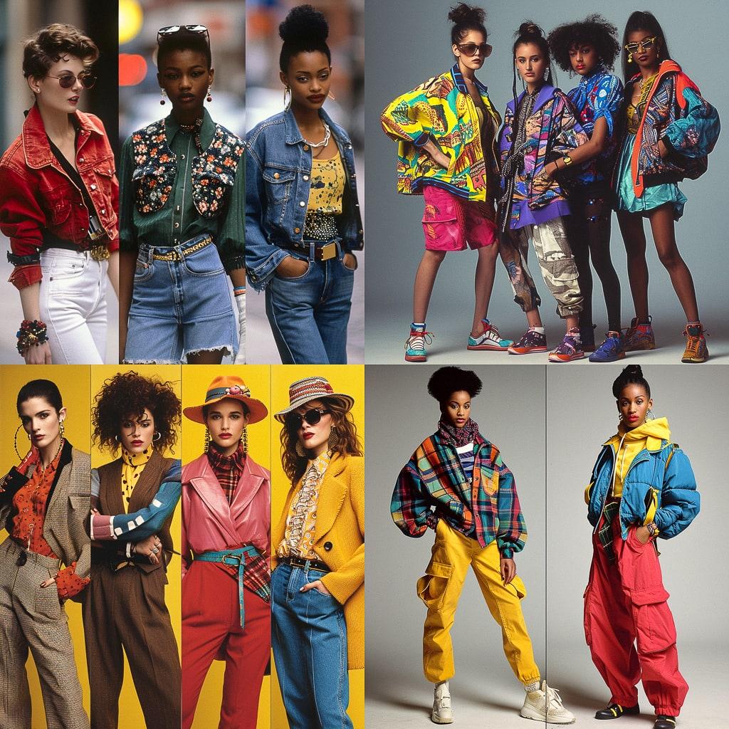 1990s fashion style, Midjourney V6, render 1 of 4