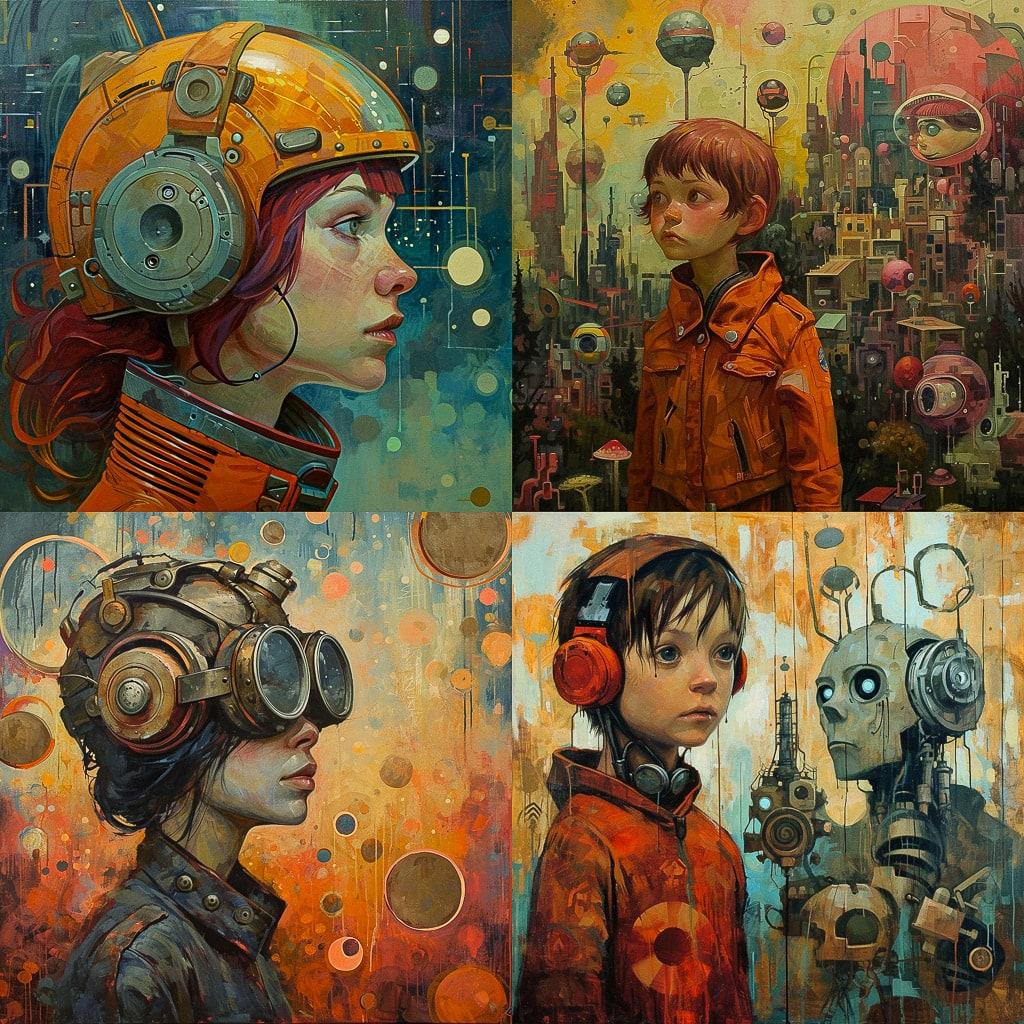 Aaron Jasinski style, Midjourney V6, render 1 of 4