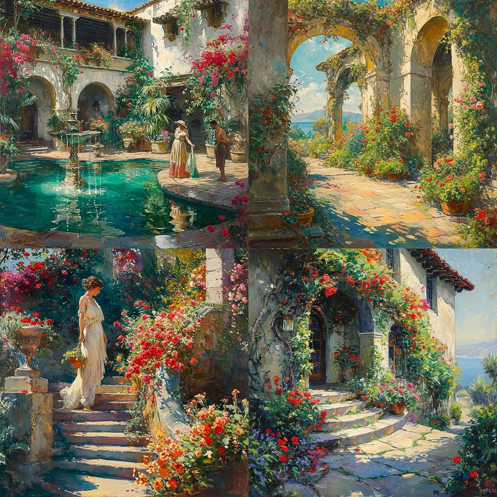 Abbott Fuller Graves style, Midjourney V6, render 1 of 4