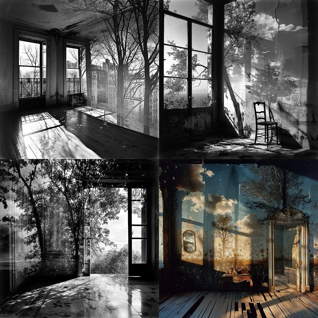 Abelardo Morell style, Midjourney V6, render 1 of 4