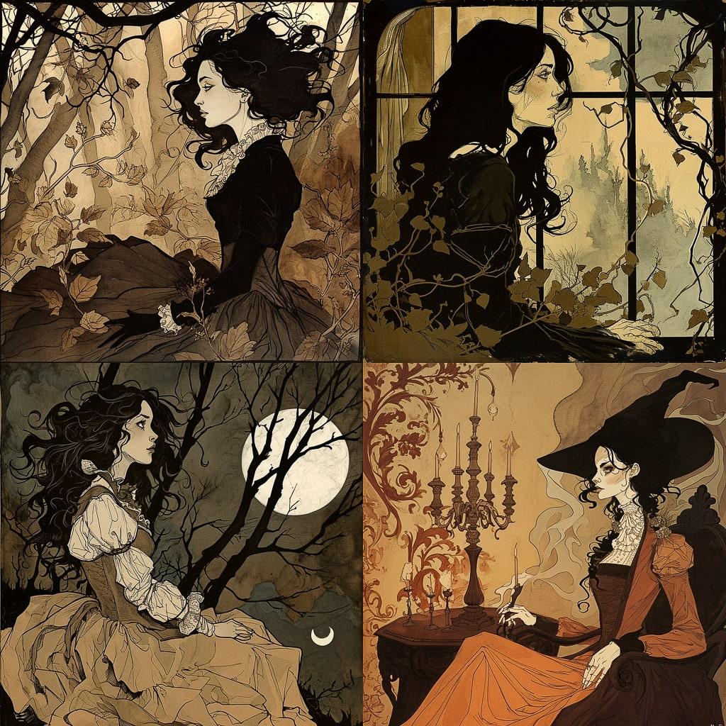 Abigail Larson style, Midjourney V6, render 1 of 4