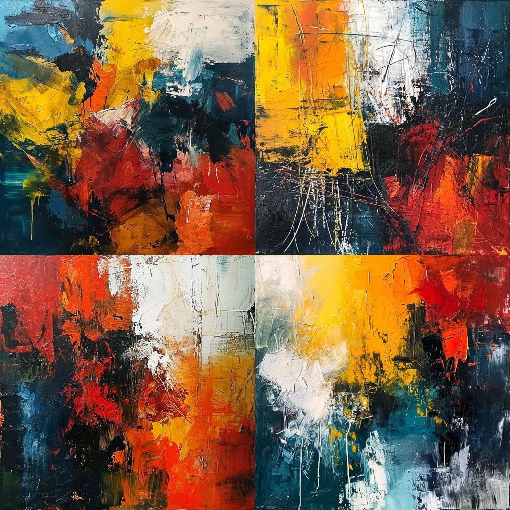 Abstract expressionism style, Midjourney V6, render 1 of 4