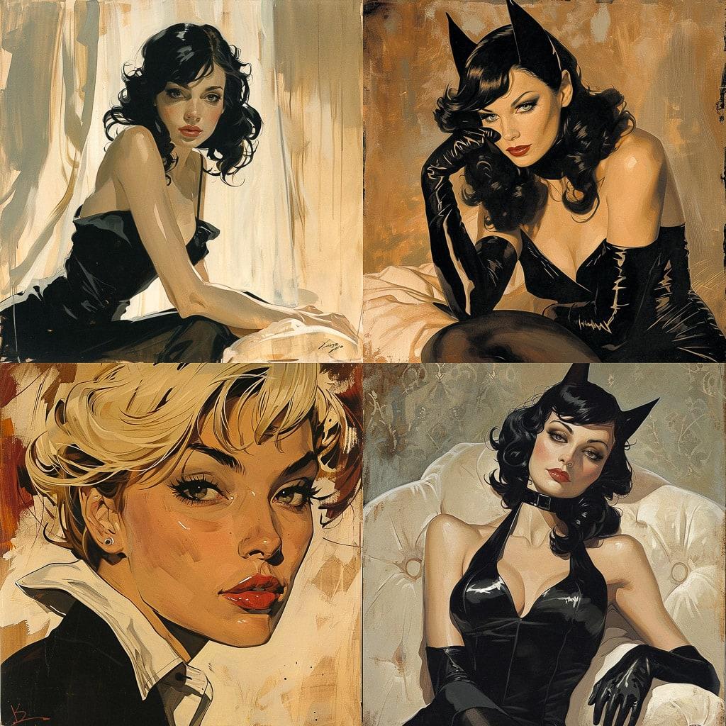 Adam Hughes style, Midjourney V6, render 1 of 4