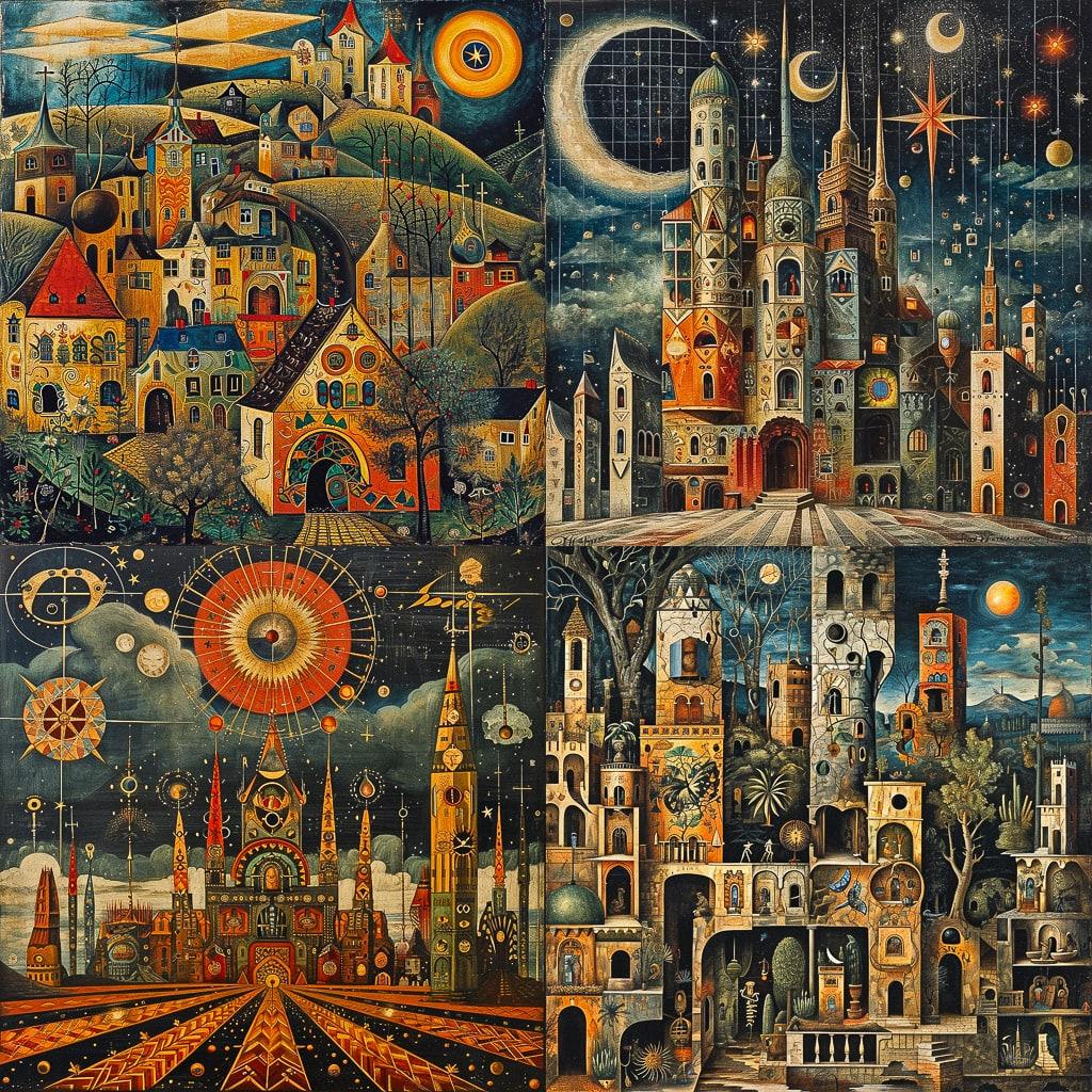 Adolf Wolfli style, Midjourney V6, render 1 of 4