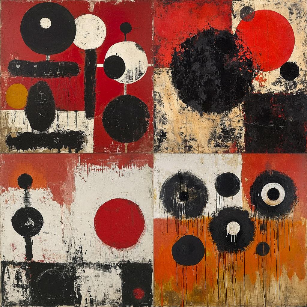 Adolph Gottlieb style, Midjourney V6, render 1 of 4
