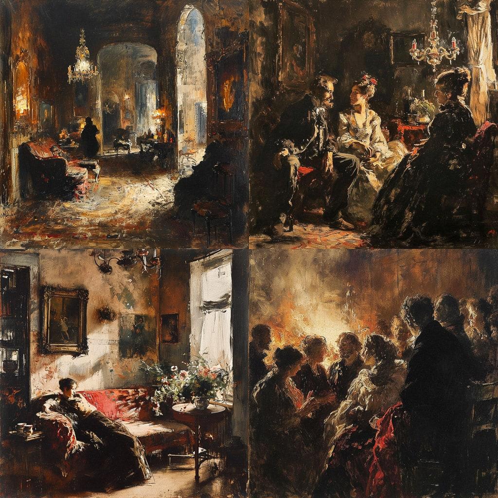 Adolph Menzel style, Midjourney V6, render 1 of 4