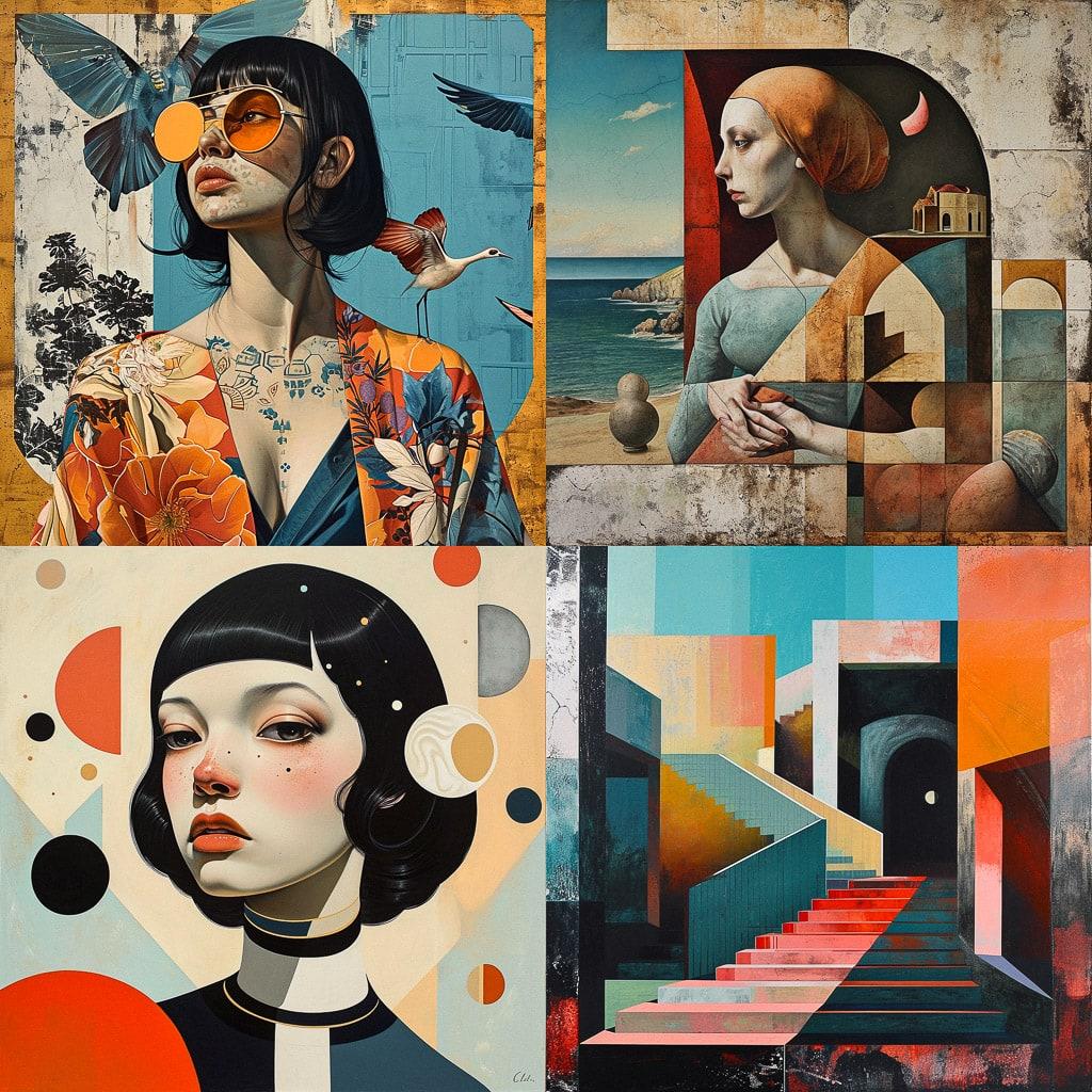 Agostino Iacurci style, Midjourney V6, render 1 of 4