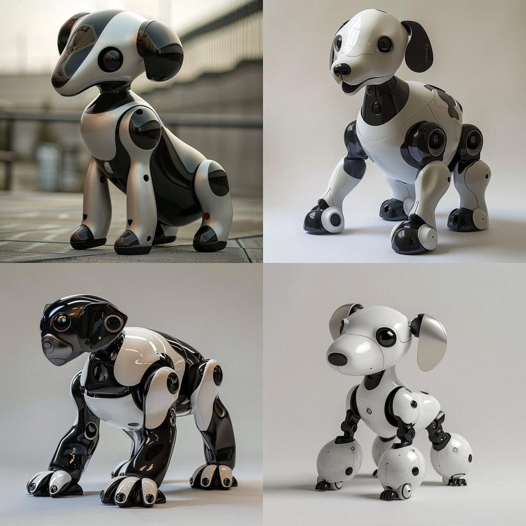Aibo style, Midjourney V6, render 1 of 4