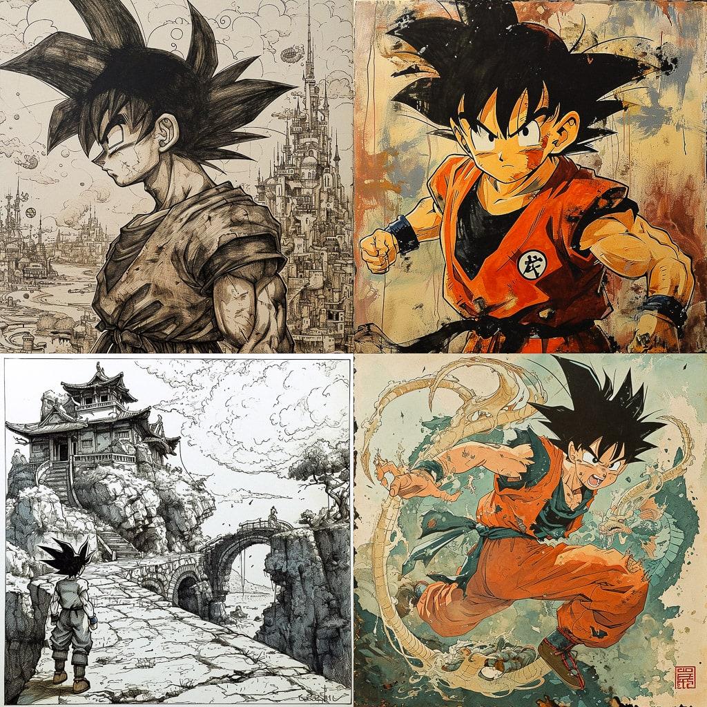 Akira Toriyama style, Midjourney V6, render 1 of 4