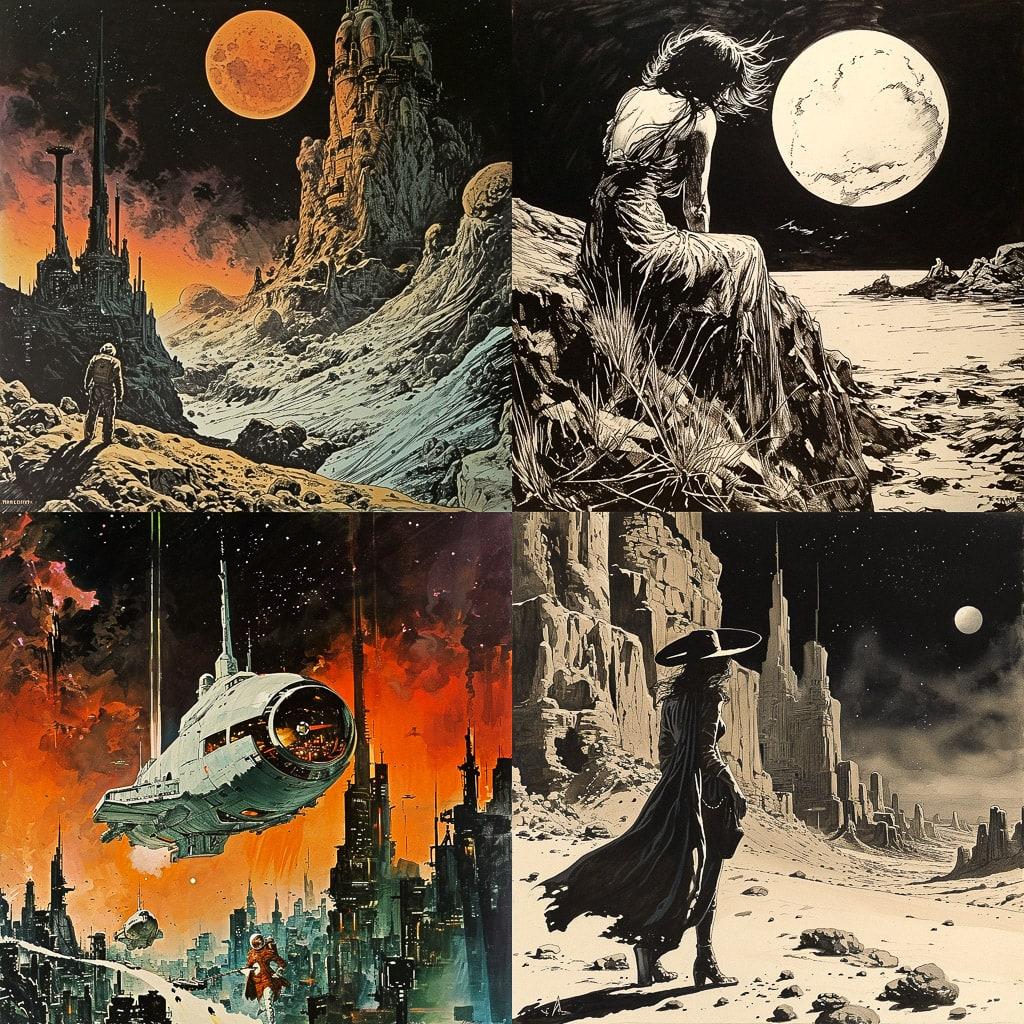 Al Williamson style, Midjourney V6, render 1 of 4