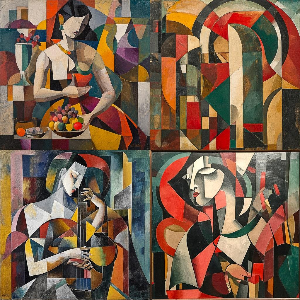 Albert Gleizes style, Midjourney V6, render 1 of 4
