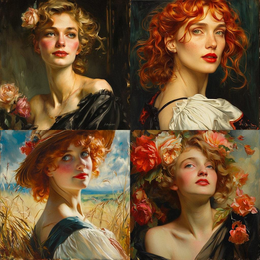 Albert Lynch style, Midjourney V6, render 1 of 4