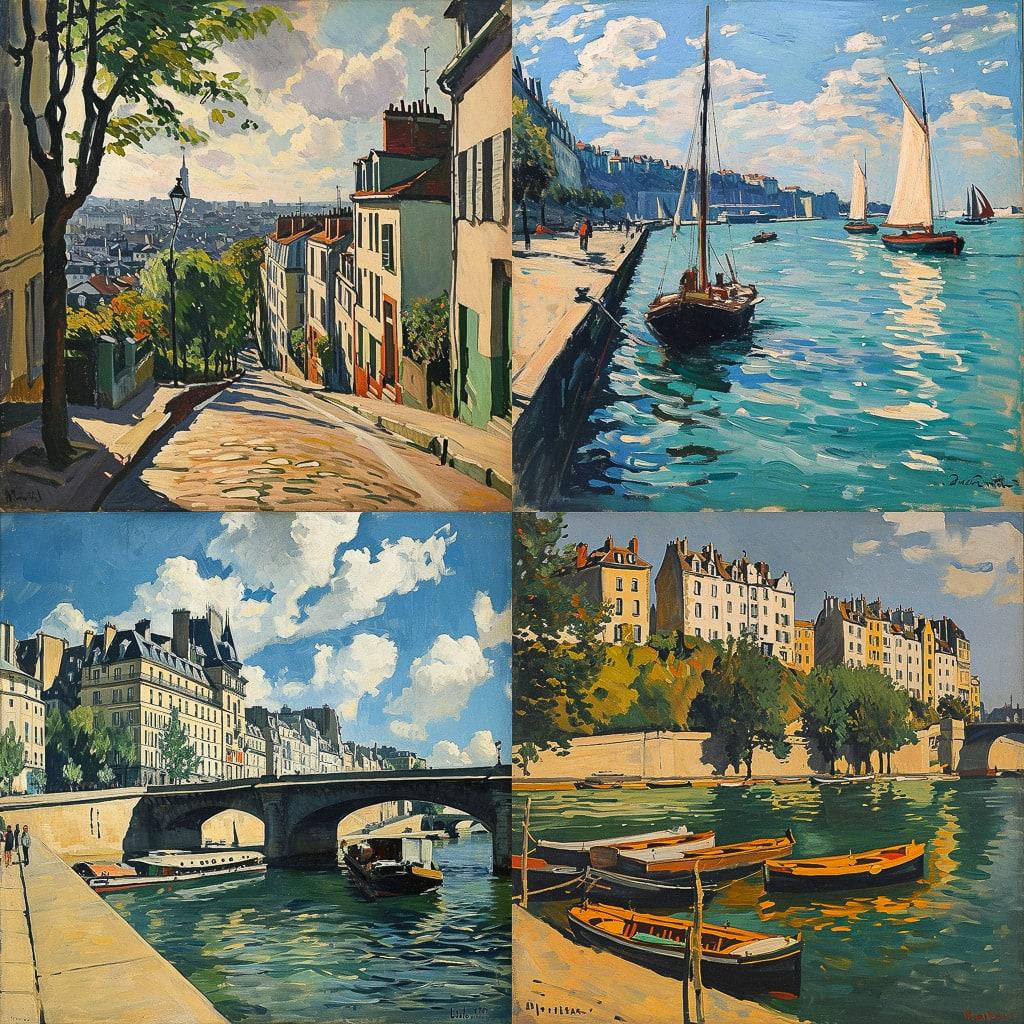 Albert Marquet style, Midjourney V6, render 1 of 4