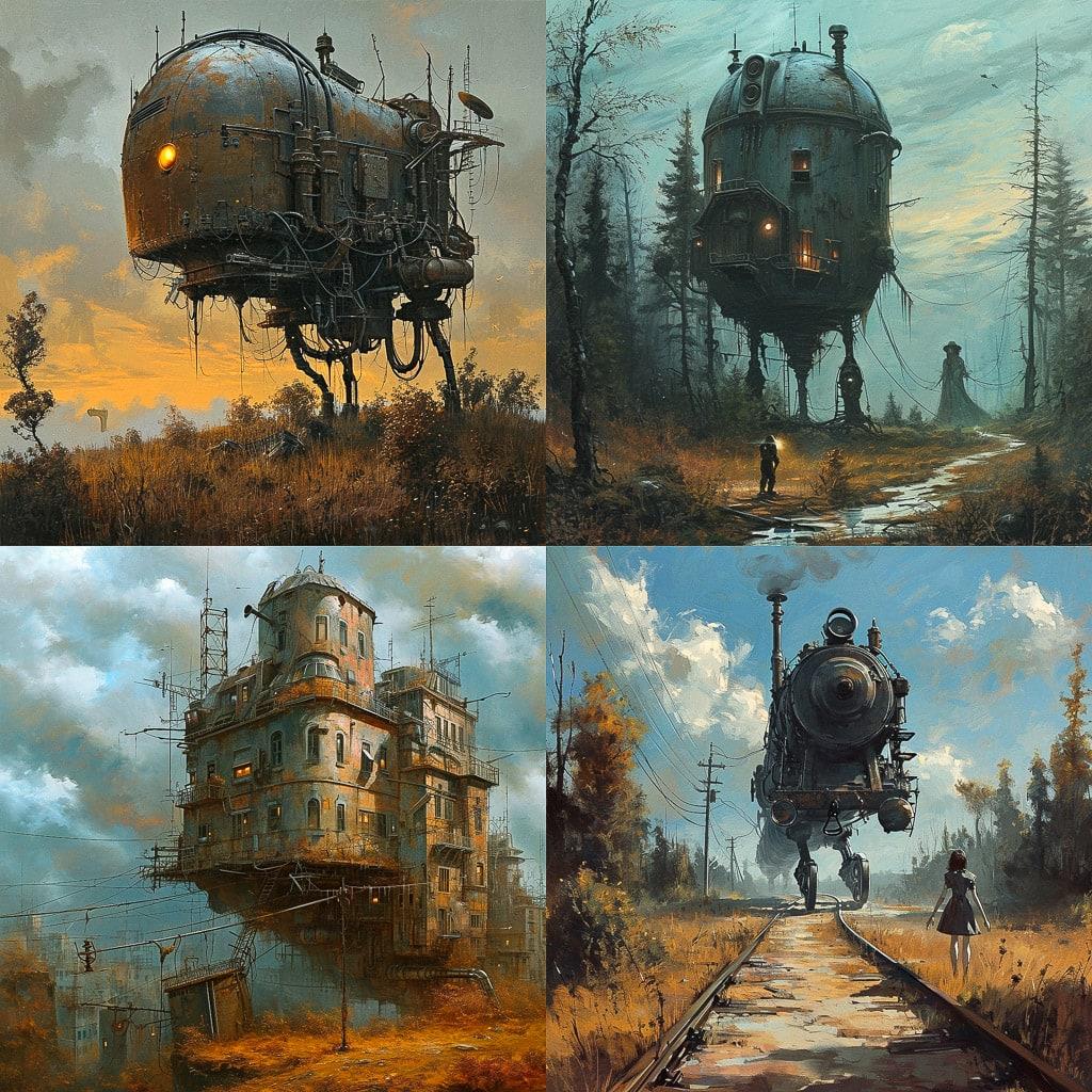 Alejandro Burdisio style, Midjourney V6, render 1 of 4