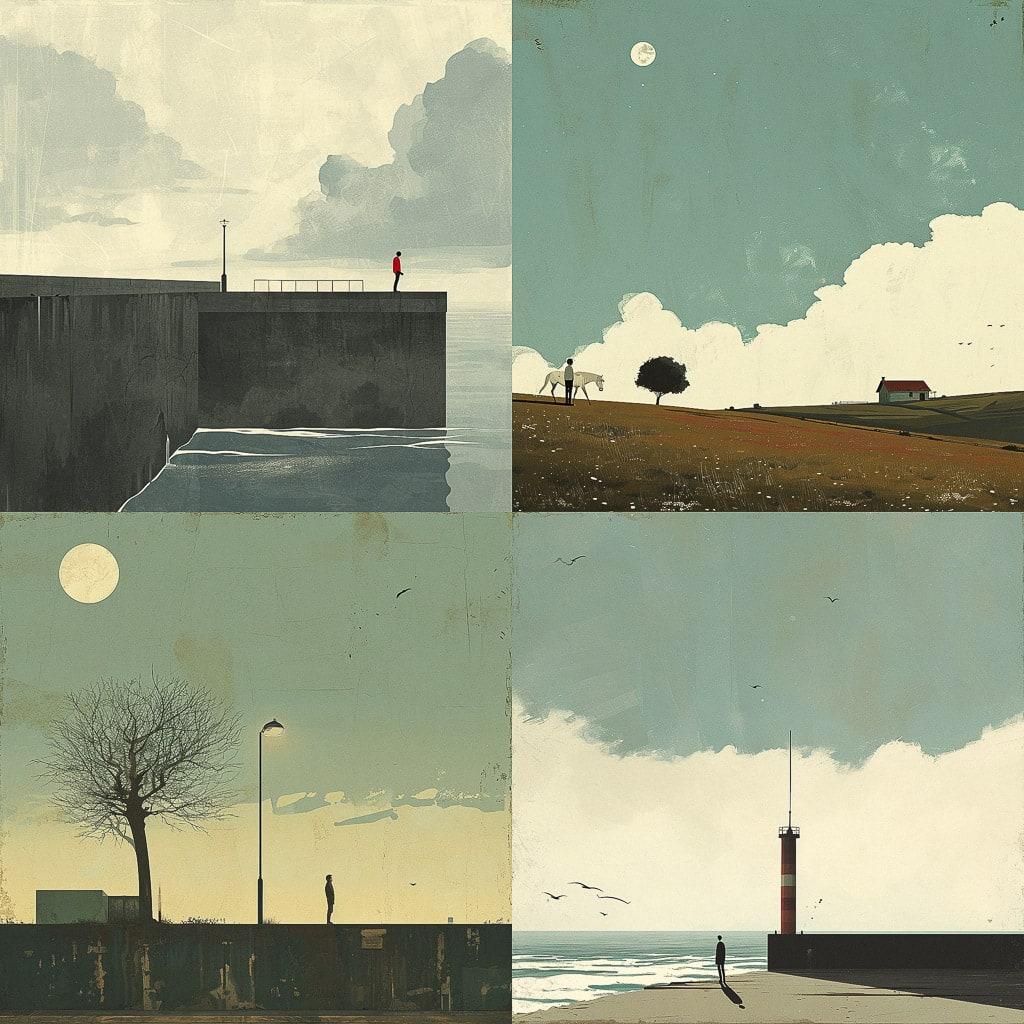 Alessandro Gottardo style, Midjourney V6, render 1 of 4
