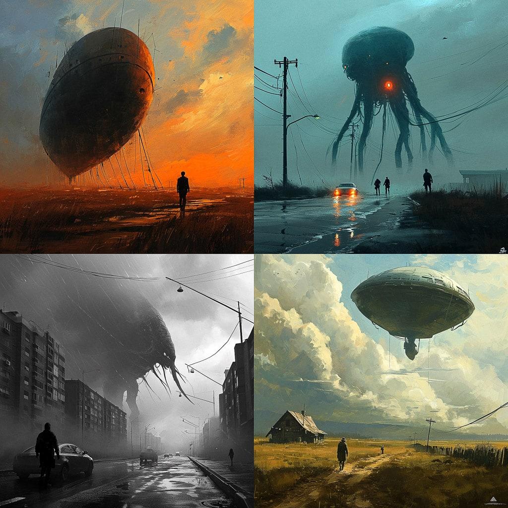 Alex Andreev style, Midjourney V6, render 1 of 4