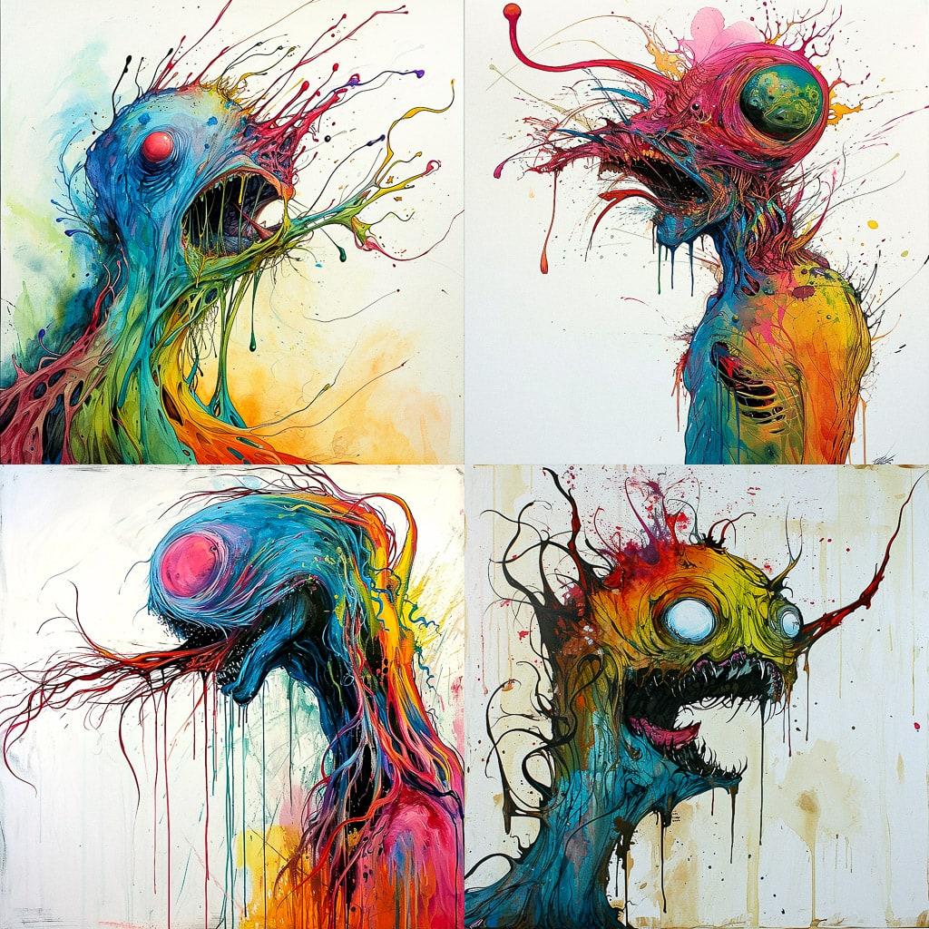 Alex Pardee style, Midjourney V6, render 1 of 4
