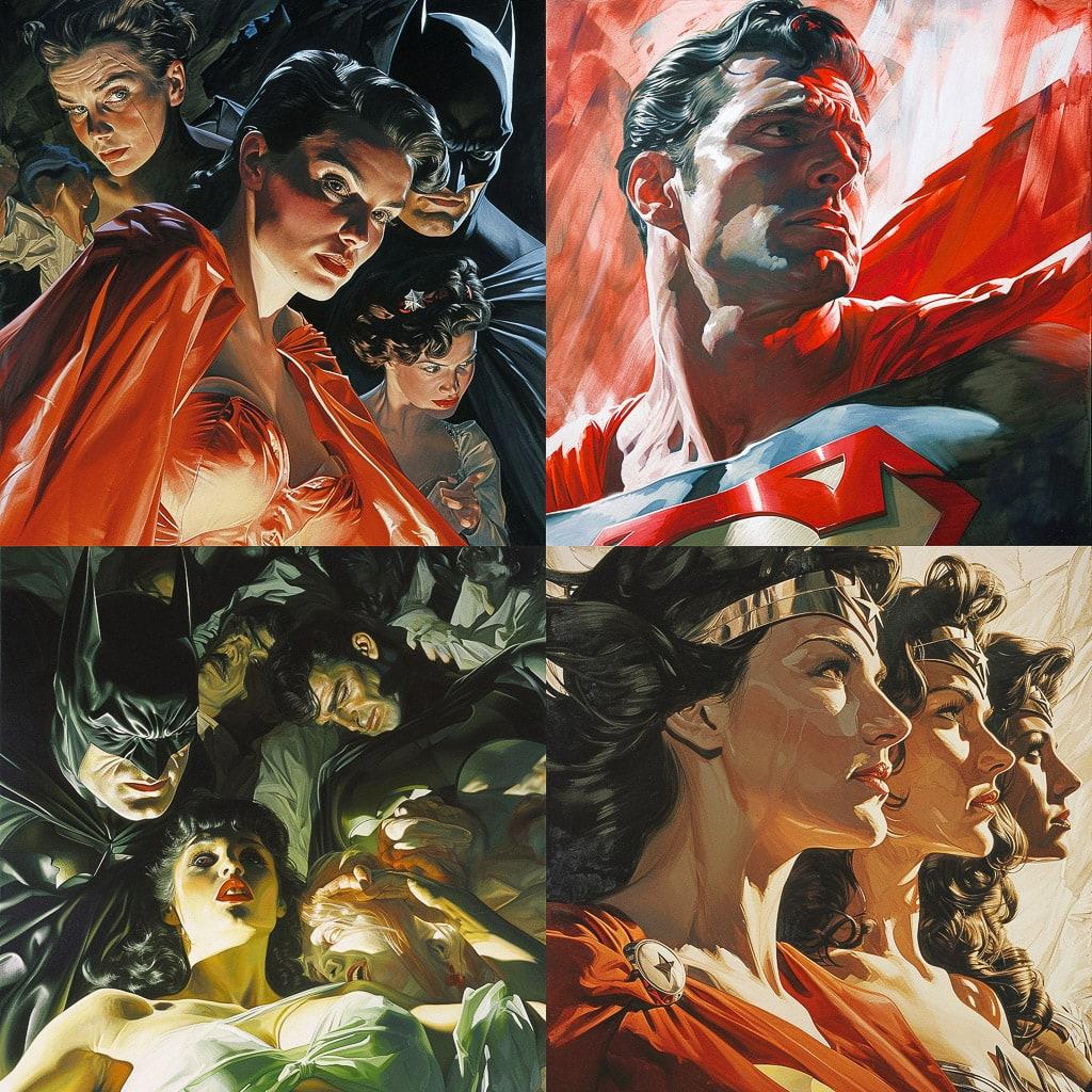 Alex Ross style, Midjourney V6, render 1 of 4