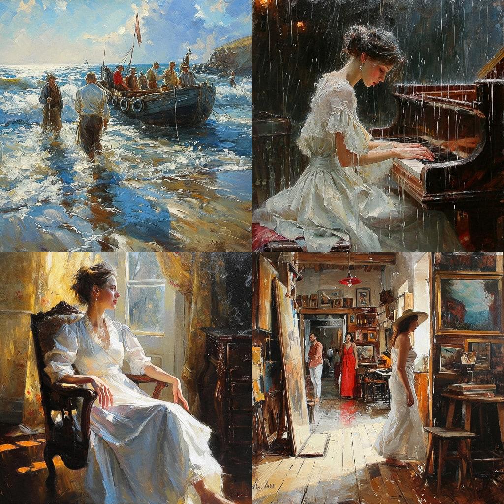 Alexandr Averin style, Midjourney V6, render 1 of 4