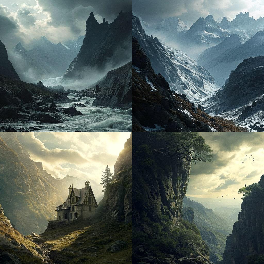 Alexandre Deschaumes style, Midjourney V6, render 1 of 4