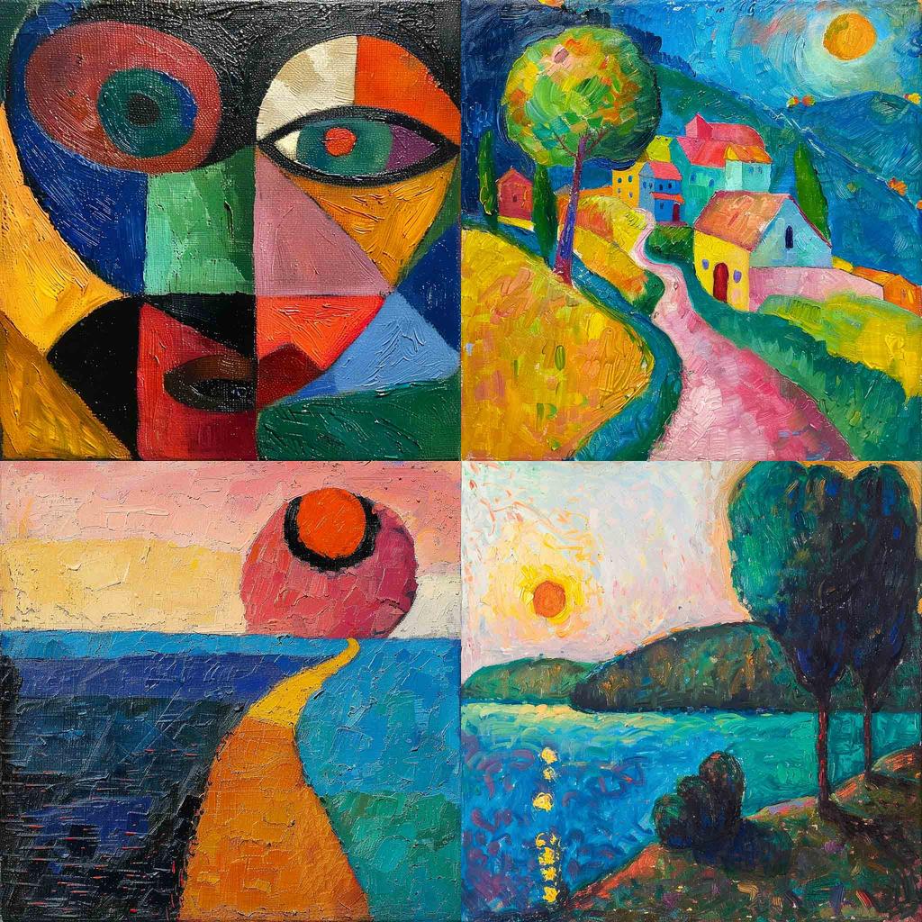 Alexej von Jawlensky style, Midjourney V6, render 1 of 4