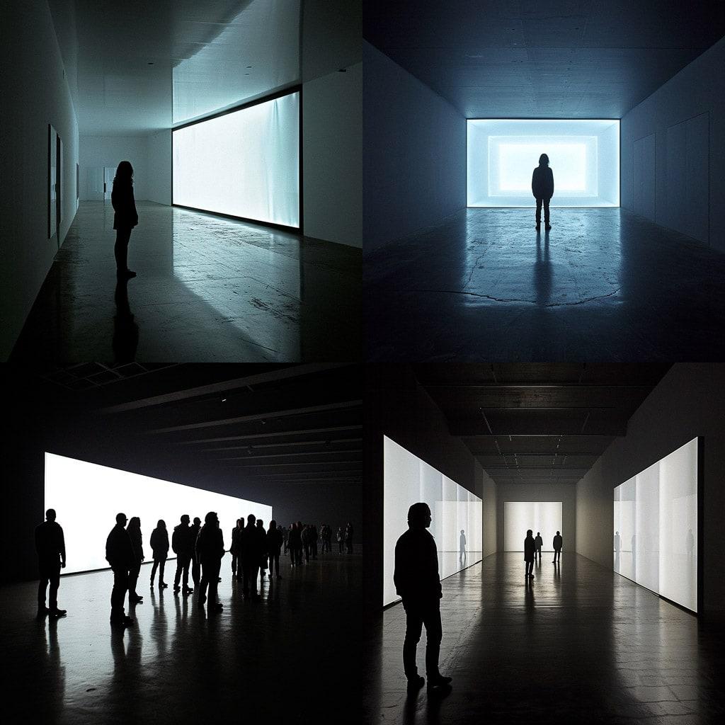 Alfredo Jaar style, Midjourney V6, render 1 of 4
