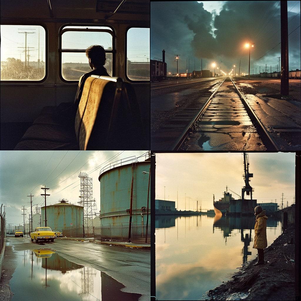 Allan Sekula style, Midjourney V6, render 1 of 4