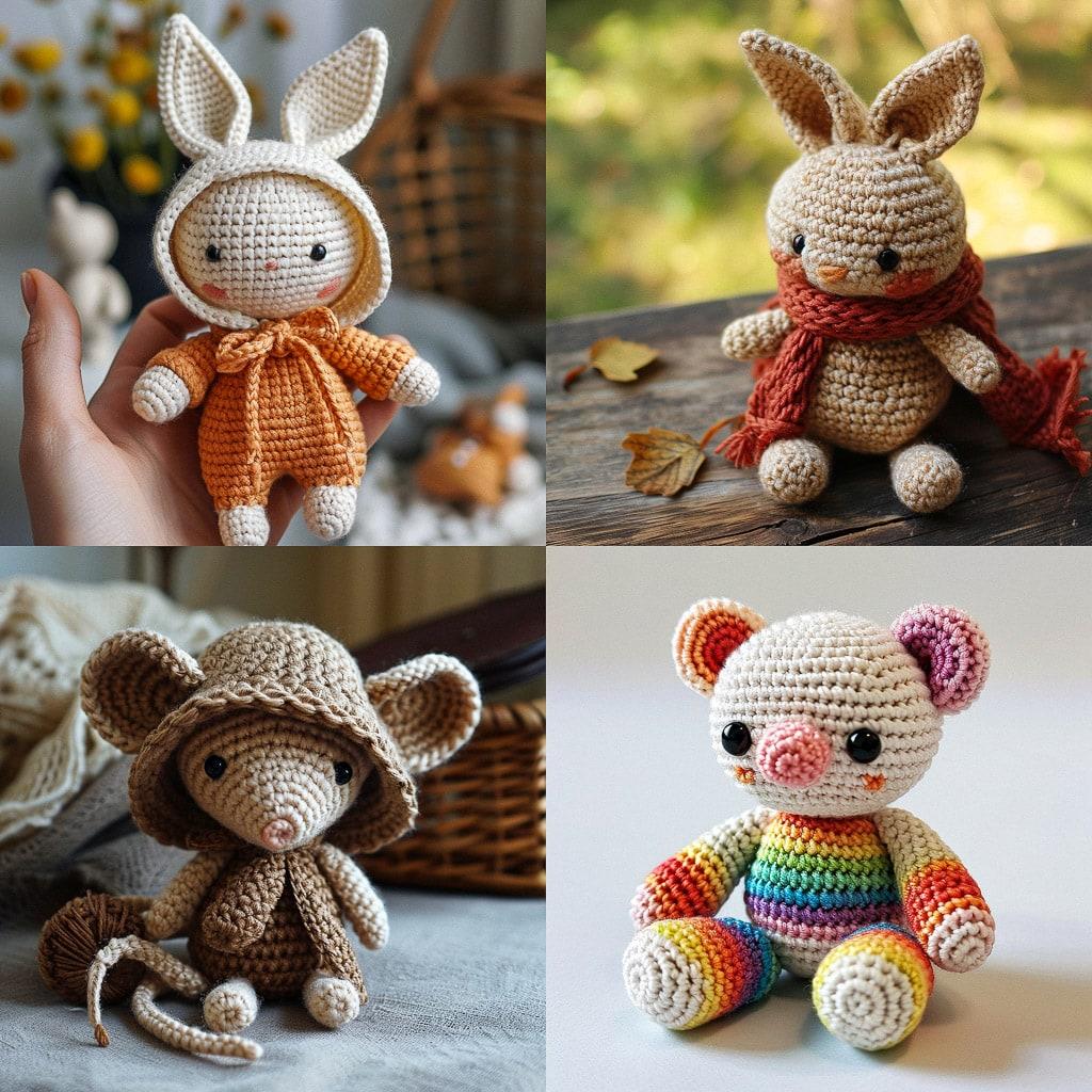 Amigurumi style, Midjourney V6, render 1 of 4