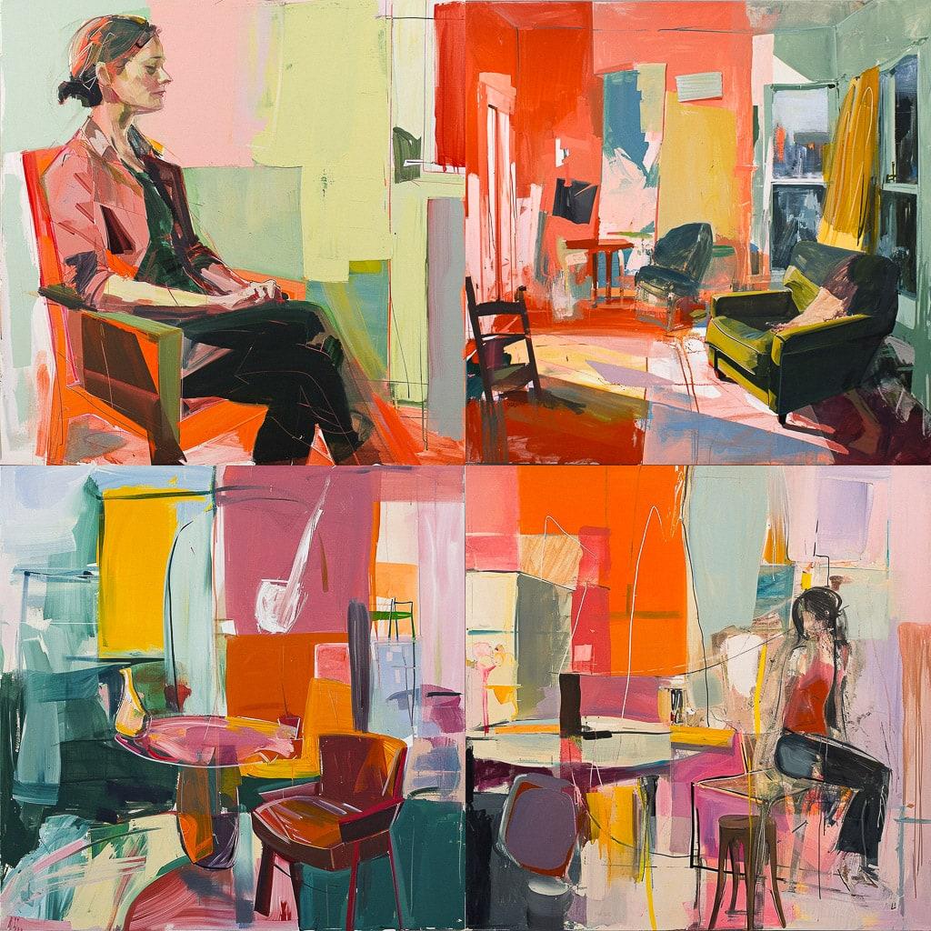 Amy Sillman style, Midjourney V6, render 1 of 4