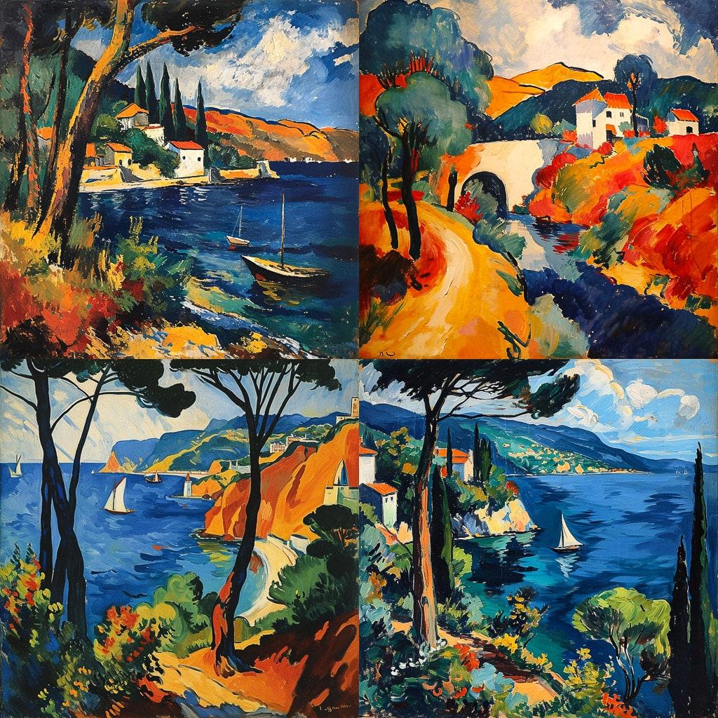 Andre Derain style, Midjourney V6, render 1 of 4
