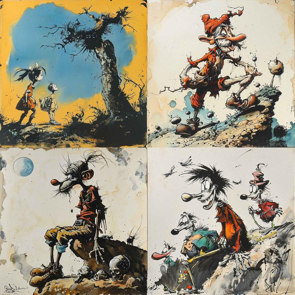 André Franquin style, Midjourney V6, render 1 of 4