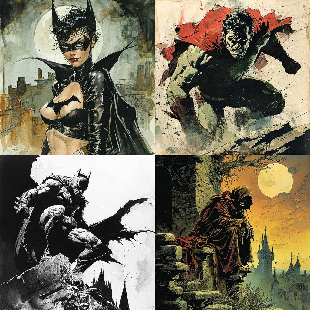 Andy Kubert style, Midjourney V6, render 1 of 4