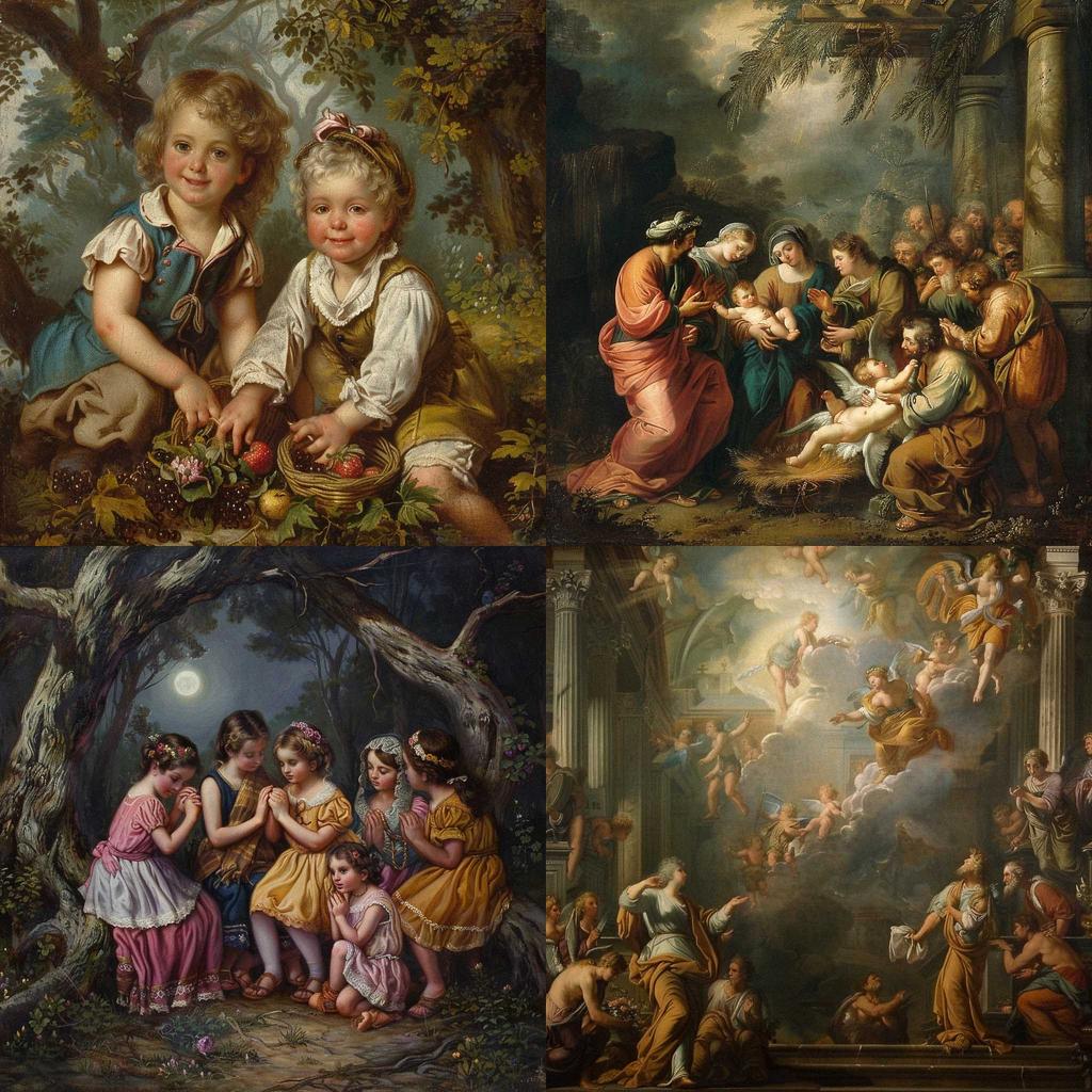 Angelica Kauffman style, Midjourney V6, render 1 of 4