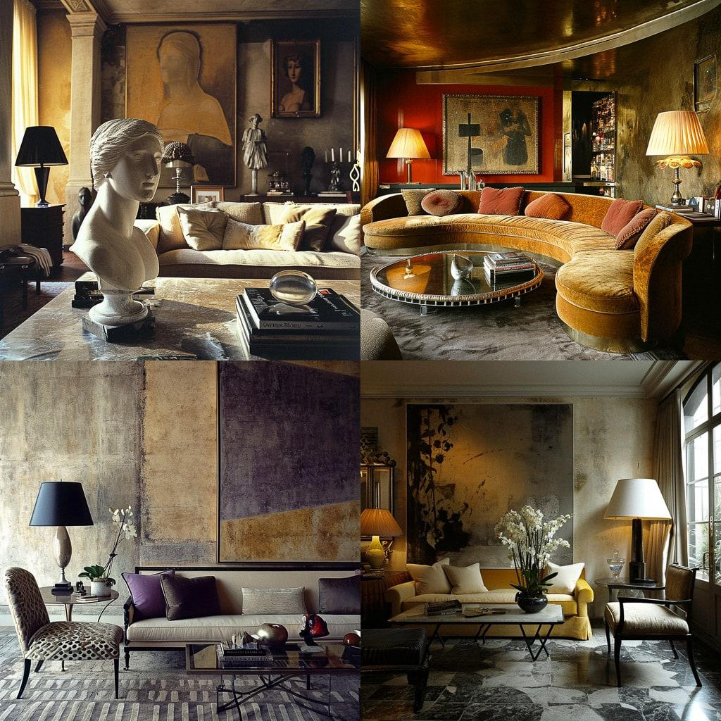Angelo Donghia style, Midjourney V6, render 1 of 4