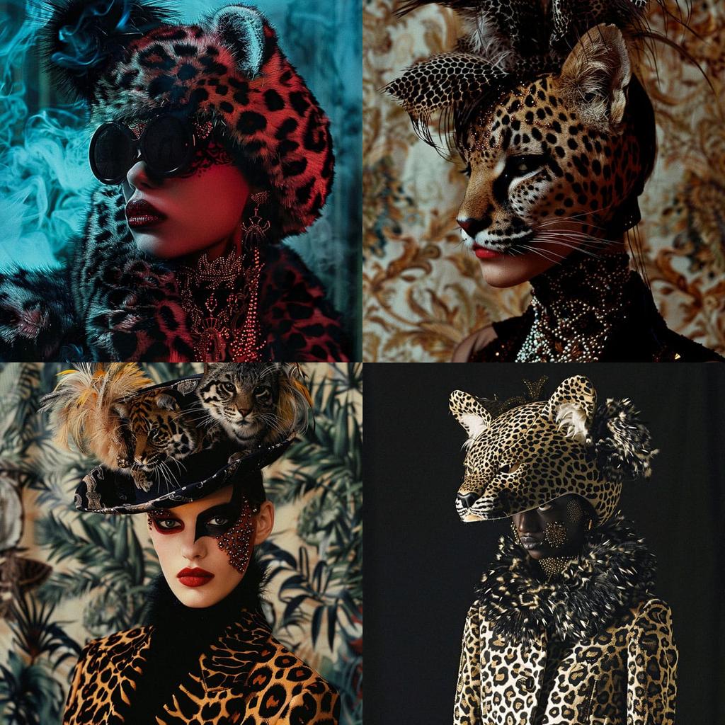Animalier fashion style, Midjourney V6, render 1 of 4