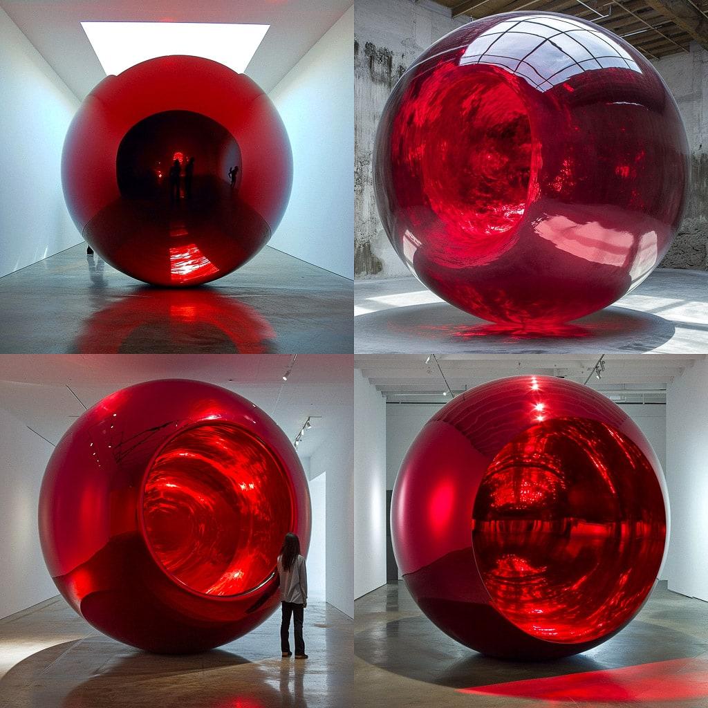 Anish Kapoor style, Midjourney V6, render 1 of 4