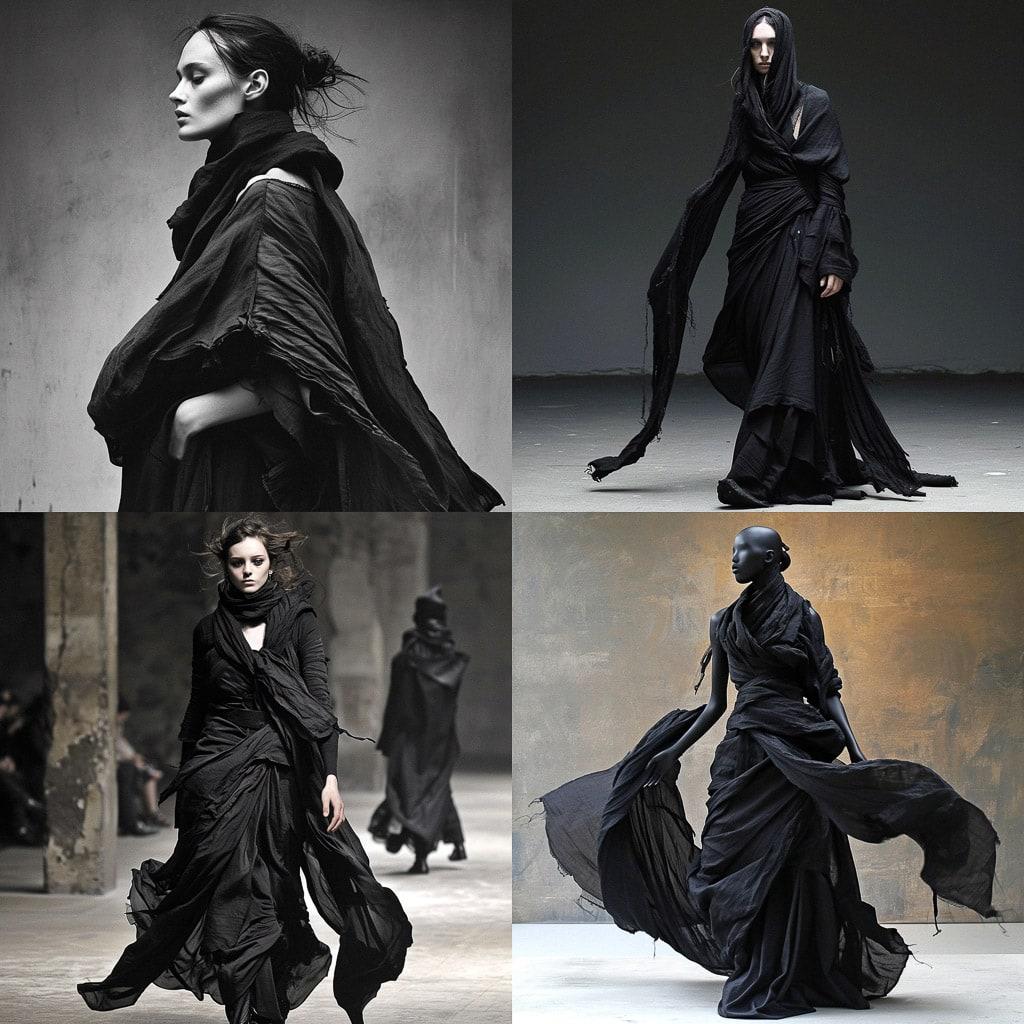 Ann Demeulemeester style, Midjourney V6, render 1 of 4