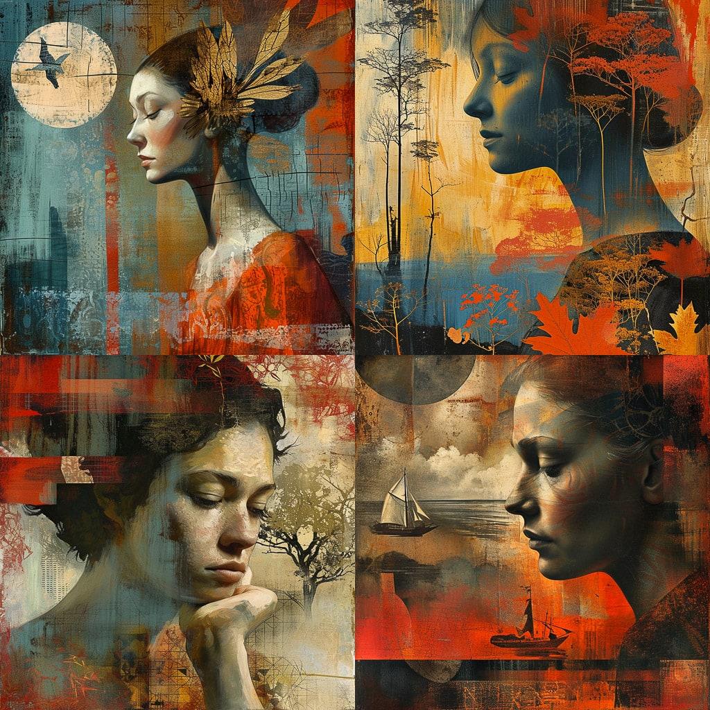 Anna and Elena Balbusso style, Midjourney V6, render 1 of 4