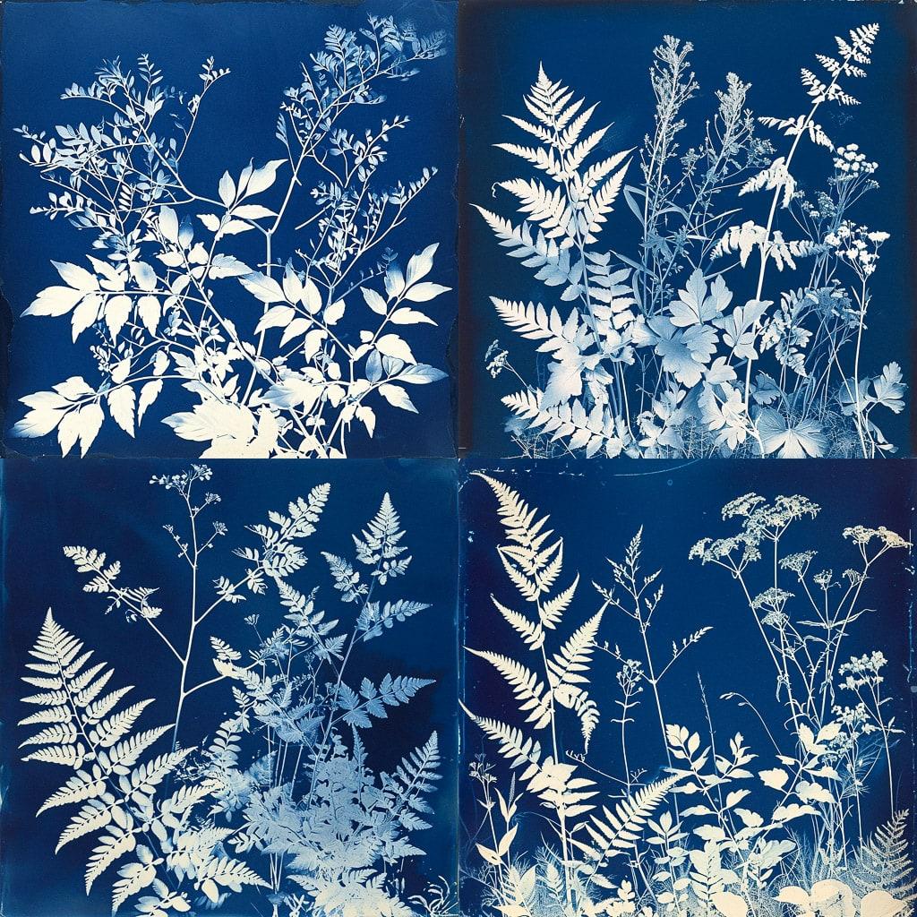 Anna Atkins style, Midjourney V6, render 1 of 4