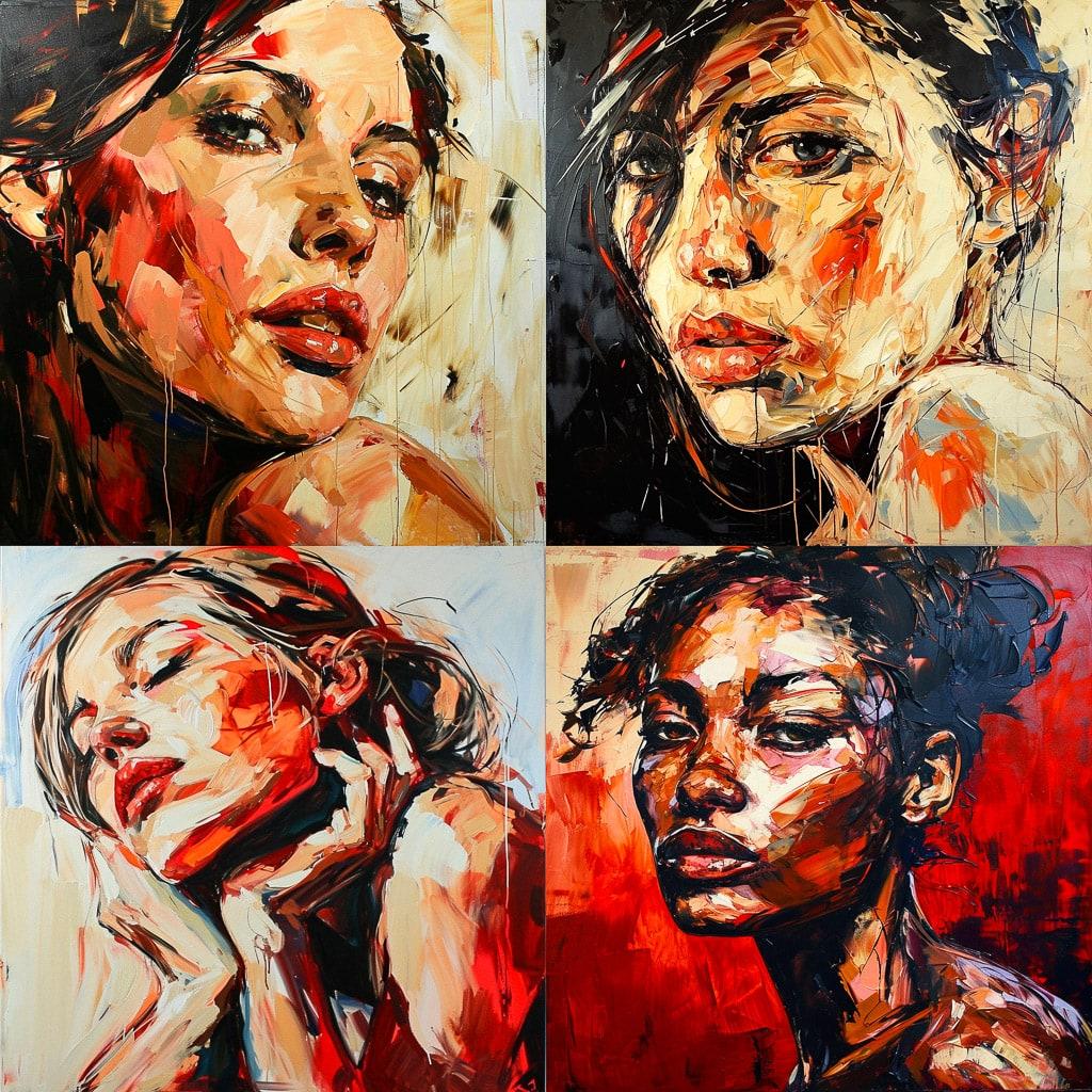 Anna Bocek style, Midjourney V6, render 1 of 4