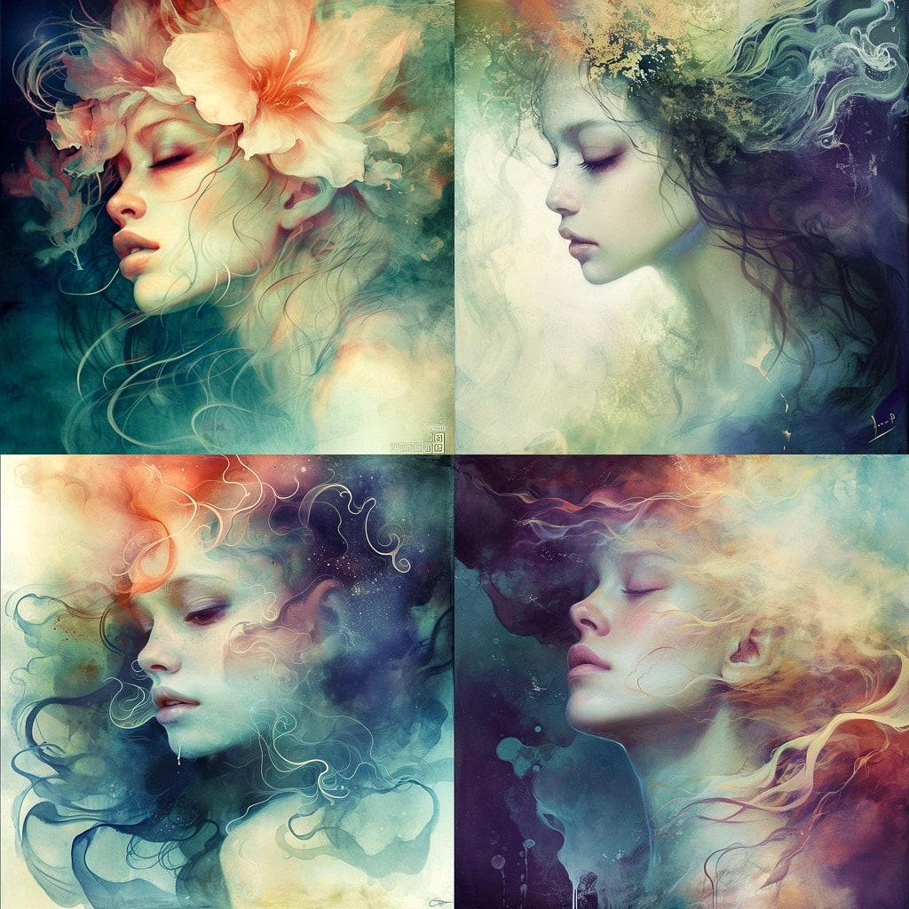 Anna Dittmann style, Midjourney V6, render 1 of 4