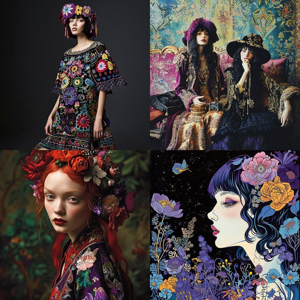Anna Sui style, Midjourney V6, render 1 of 4